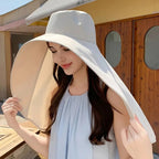 Elegant Wide Brim Sun Protection Shawl Hat for Women - My Good Buys - Elegant Wide Brim Sun Protection Shawl Hat for Women