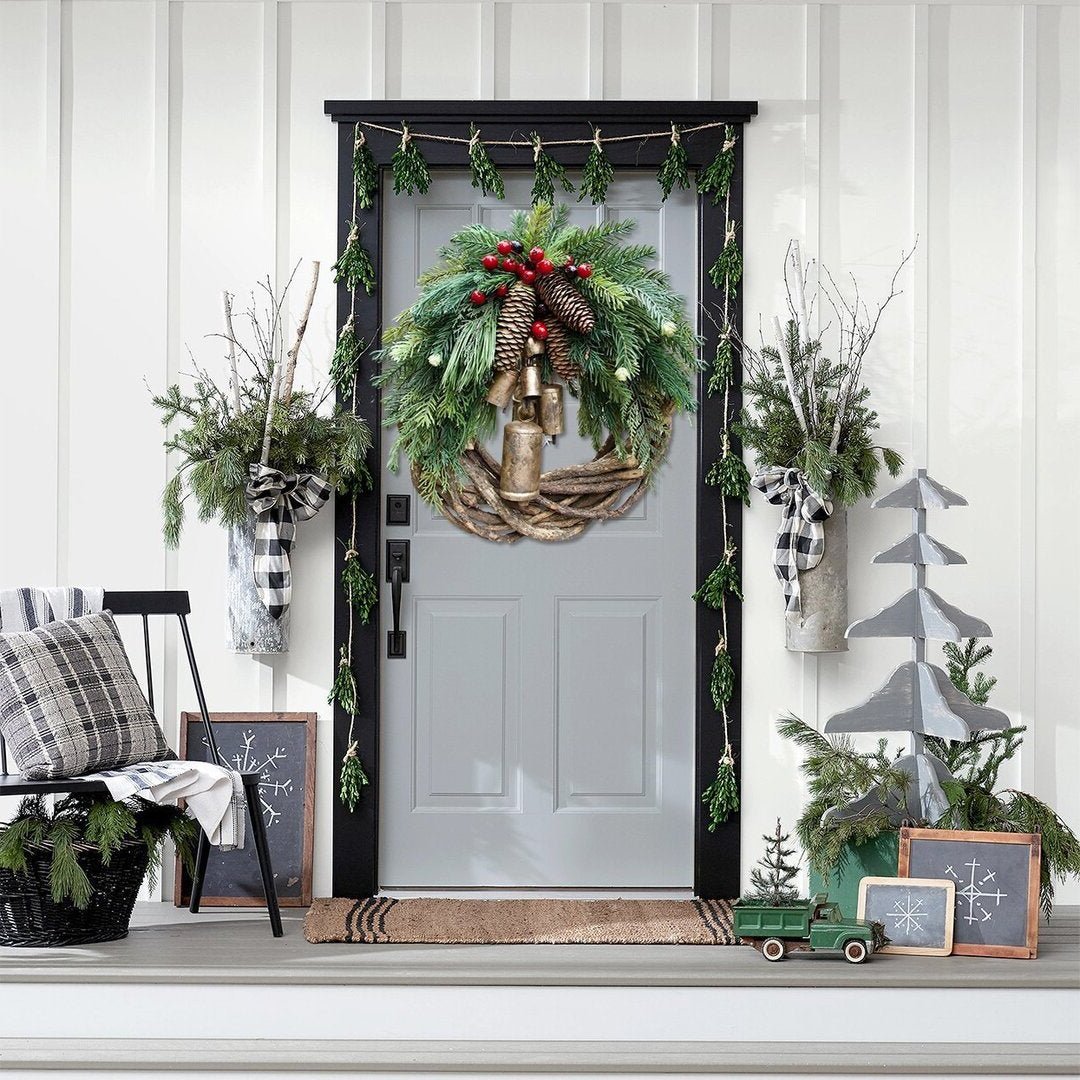 Farmhouse Christmas Wreath, Boho Wreath, Holiday Wreath - My Good Buys - Farmhouse Christmas Wreath, Boho Wreath, Holiday Wreath