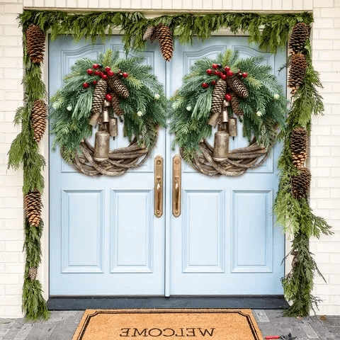 Farmhouse Christmas Wreath, Boho Wreath, Holiday Wreath - My Good Buys - Farmhouse Christmas Wreath, Boho Wreath, Holiday Wreath