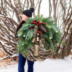 Farmhouse Christmas Wreath, Boho Wreath, Holiday Wreath - My Good Buys - Farmhouse Christmas Wreath, Boho Wreath, Holiday Wreath