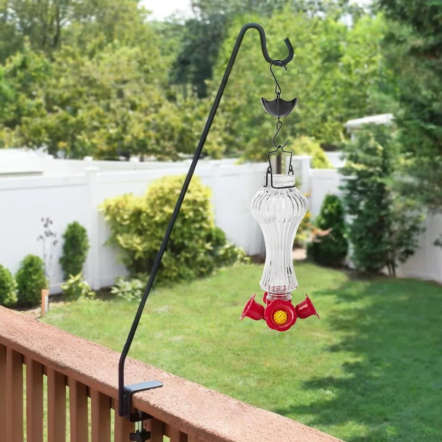 Flowers Glass Hummingbird Feeder With Ant Moat - My Good Buys - Flowers Glass Hummingbird Feeder With Ant Moat