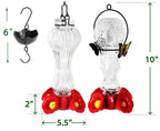 Flowers Glass Hummingbird Feeder With Ant Moat - My Good Buys - Flowers Glass Hummingbird Feeder With Ant Moat