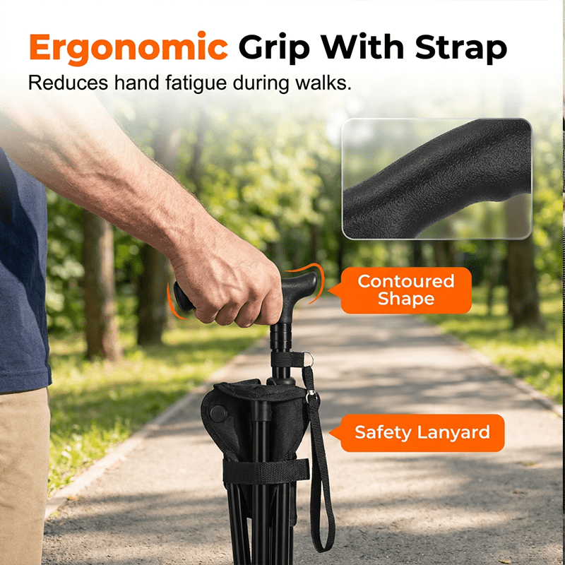 Folding Walking Cane with Seat - My Good Buys - Folding Walking Cane with Seat