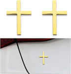 🚗✝️Metal Jesus Christ Cross Badge Stickers|3D Cross Self-Adhesive Car Scratch Cover Sticker