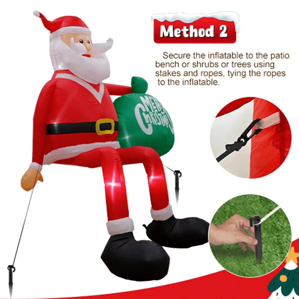 Giant 8FT LED Climbing Santa Inflatable – Premium Outdoor Christmas Decoration - My Good Buys - Giant 8FT LED Climbing Santa Inflatable – Premium Outdoor Christmas Decoration