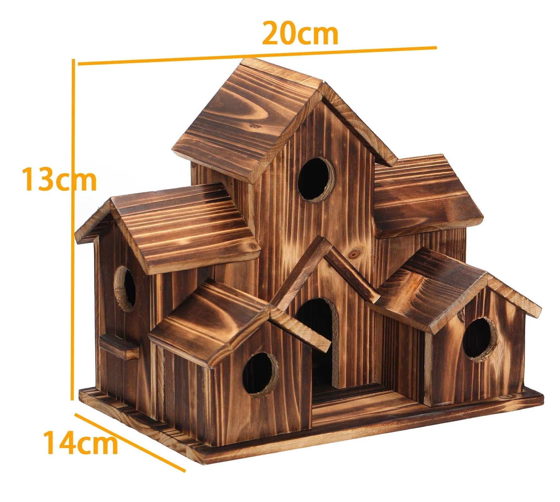 Handcrafted Wooden Birdhouse With 6 Holes - My Good Buys - Handcrafted Wooden Birdhouse With 6 Holes