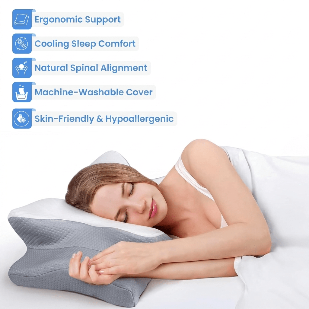 Recovery Pillow – Ergonomic Neck & Head Support Pillow