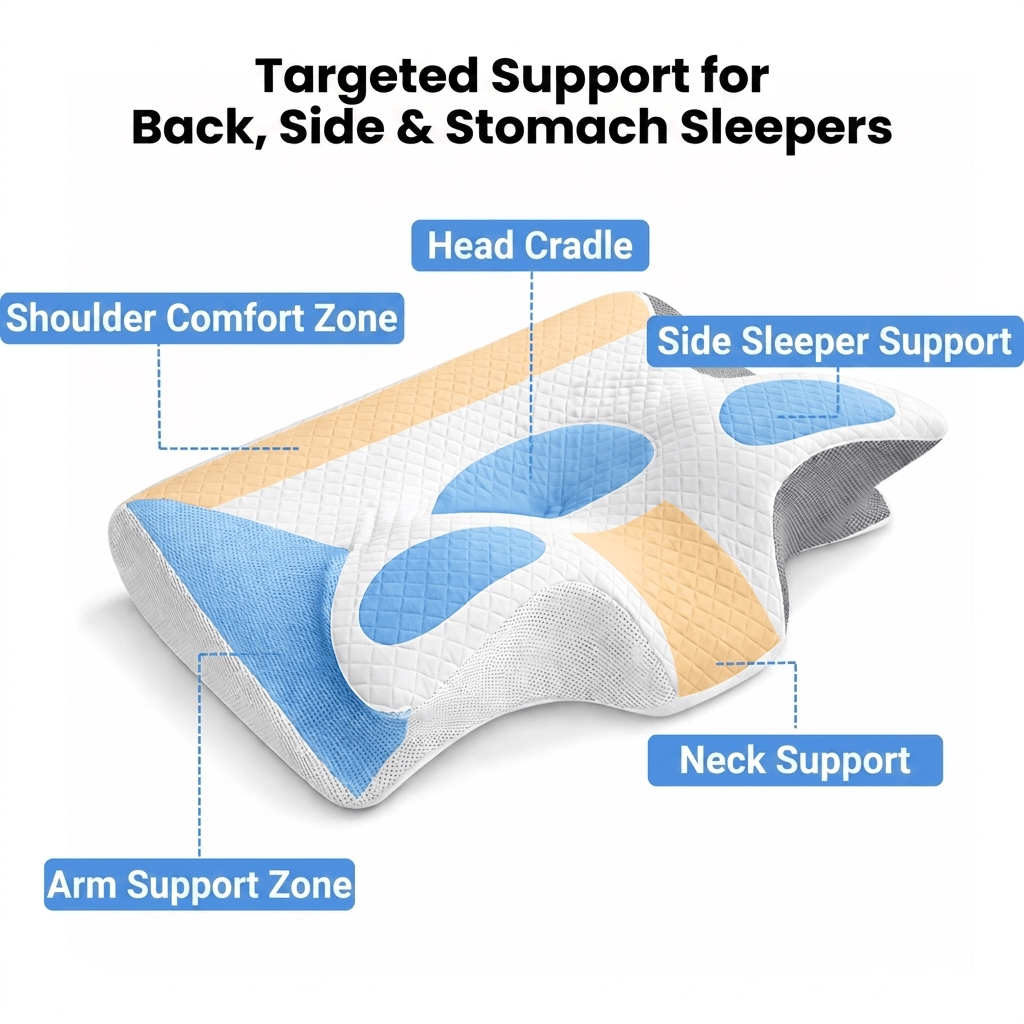 Recovery Pillow – Ergonomic Neck & Head Support Pillow