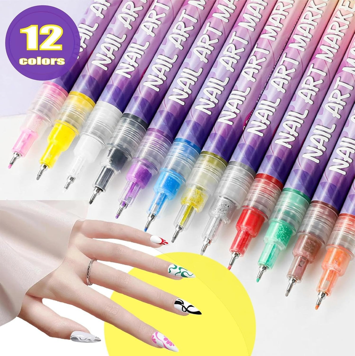 🎁Hot Sale 50% OFF⏳🎨12 Colors Nail Art Pens Set - My Good Buys - 🎁Hot Sale 50% OFF⏳🎨12 Colors Nail Art Pens Set