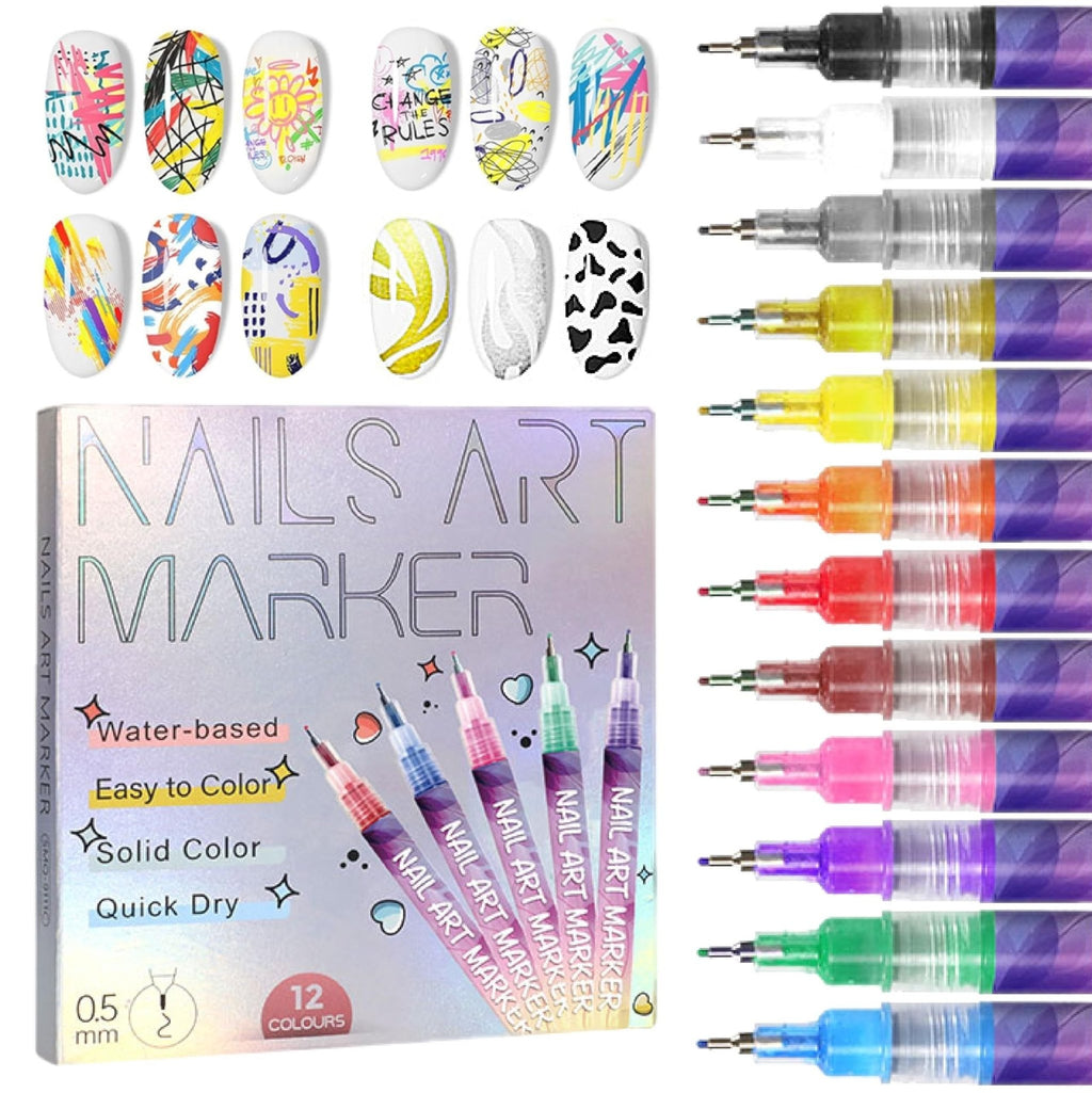 🎁Hot Sale 50% OFF⏳🎨12 Colors Nail Art Pens Set - My Good Buys - 🎁Hot Sale 50% OFF⏳🎨12 Colors Nail Art Pens Set