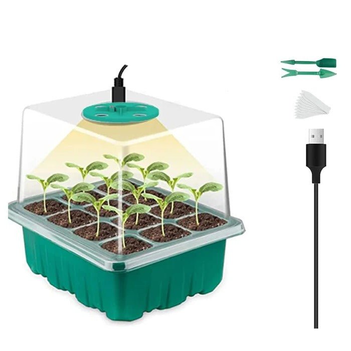 Household New Nursery Pot With Lamp - Plant Seed Starter Tray with Grow Light - My Good Buys - Household New Nursery Pot With Lamp - Plant Seed Starter Tray with Grow Light
