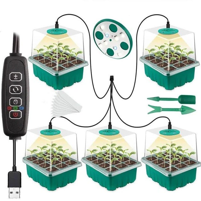 Household New Nursery Pot With Lamp - Plant Seed Starter Tray with Grow Light - My Good Buys - Household New Nursery Pot With Lamp - Plant Seed Starter Tray with Grow Light