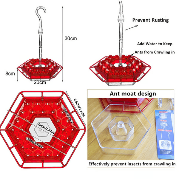 Hummingbird Feeder With Built-In Ant Moat - My Good Buys - Hummingbird Feeder With Built-In Ant Moat