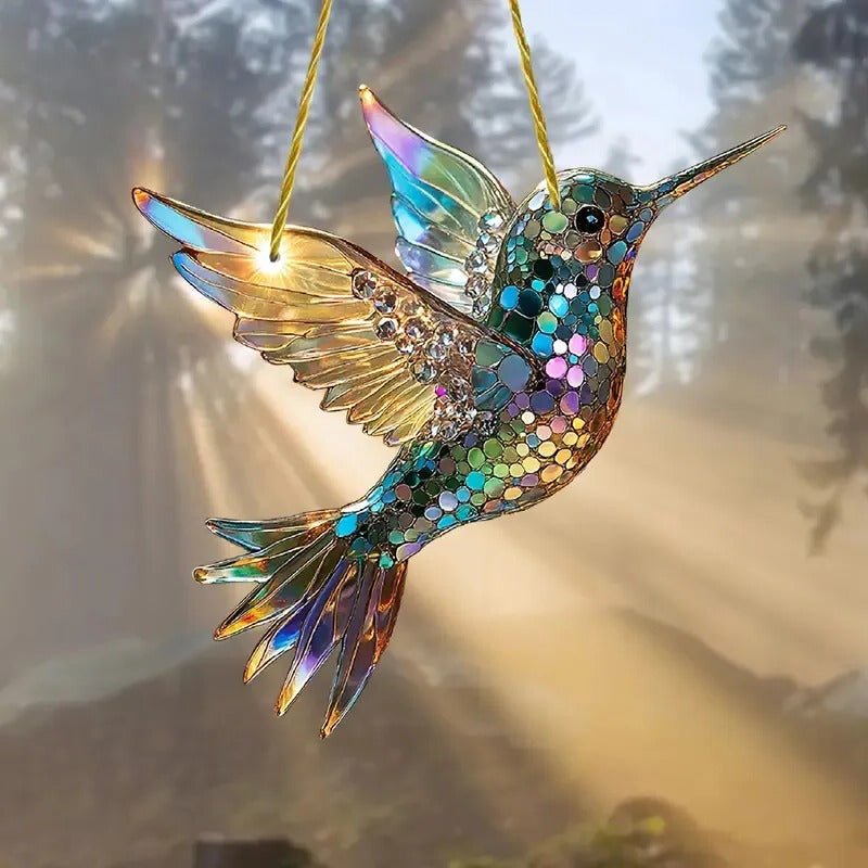 Hummingbird Suncatcher Colorful Window Hanging - My Good Buys - Hummingbird Suncatcher Colorful Window Hanging