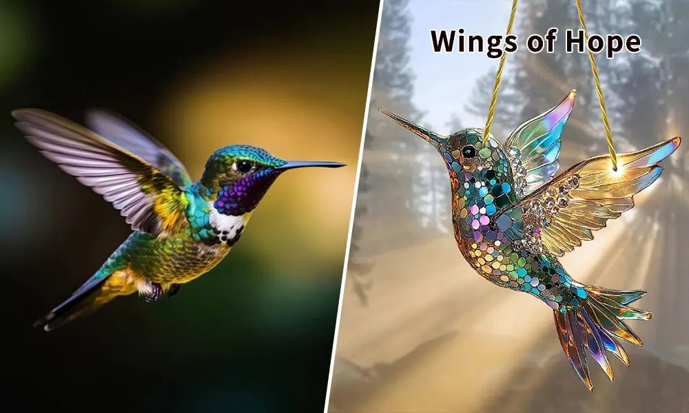 Hummingbird Suncatcher Colorful Window Hanging - My Good Buys - Hummingbird Suncatcher Colorful Window Hanging