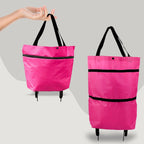 2-in-1 Foldable Shopping Bag with Wheels