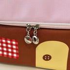 Large Capacity Color-Block Cartoon House-Shaped Handheld Cosmetic Bag - My Good Buys - Large Capacity Color-Block Cartoon House-Shaped Handheld Cosmetic Bag