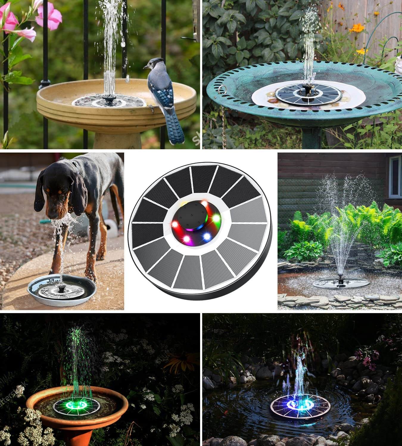LED Solar Energy Fountain - My Good Buys - LED Solar Energy Fountain