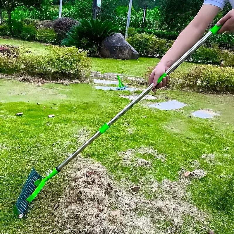 Long Reach Thatch Rake for Dethatching Dead Grass - My Good Buys - Long Reach Thatch Rake for Dethatching Dead Grass