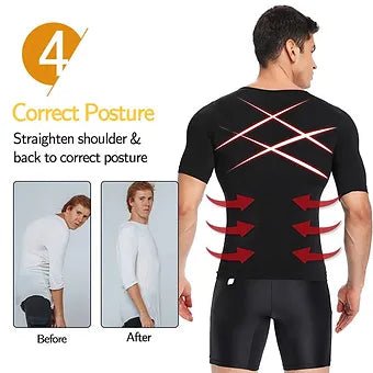 Men's Body Shaper Slimming T-Shirt - My Good Buys - Men's Body Shaper Slimming T-Shirt