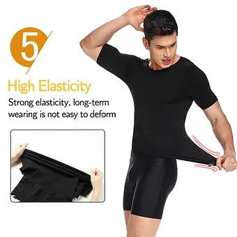 Men's Body Shaper Slimming T-Shirt - My Good Buys - Men's Body Shaper Slimming T-Shirt