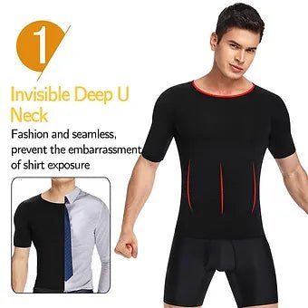 Men's Body Shaper Slimming T-Shirt - My Good Buys - Men's Body Shaper Slimming T-Shirt