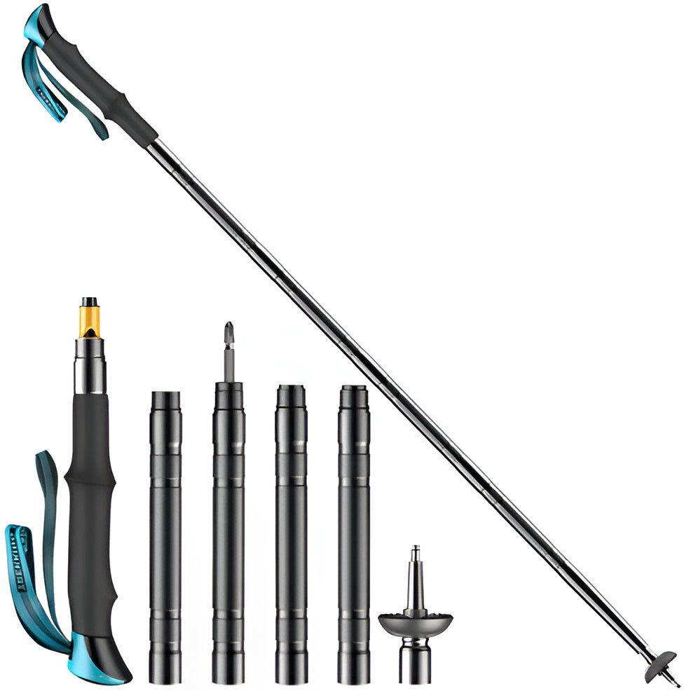 Multi-Functional Tactical Trekking Pole - Survival Hiking Stick with Built-In Tools - Durable & Versatile for Camping and Outdoor Adventures - My Good Buys - Multi-Functional Tactical Trekking Pole - Survival Hiking Stick with Built-In Tools - Durable & Versatile for Camping and Outdoor Adventures