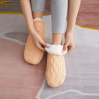 Non Slip Thermal Socks for Women Indoor Warm Fleece Grip Socks