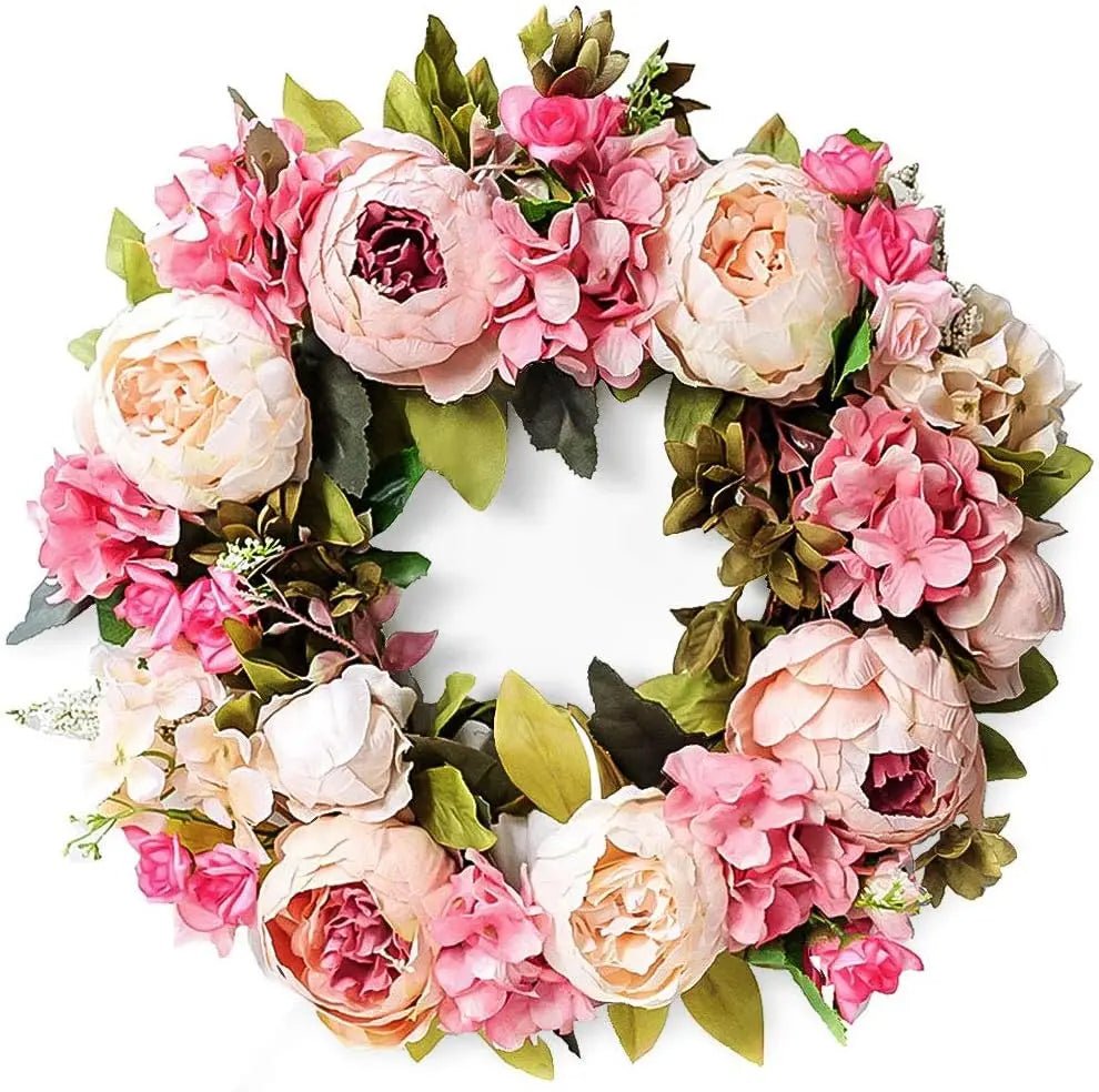 Peony Round Wreath - My Good Buys - Peony Round Wreath