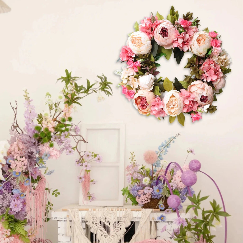 Peony Round Wreath - My Good Buys - Peony Round Wreath