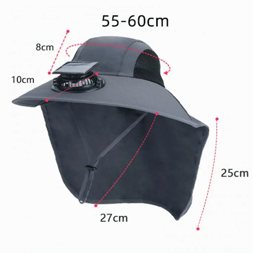 Solar Fan Hat with Wide Brim UV Protection - My Good Buys - Solar Fan Hat with Wide Brim UV Protection