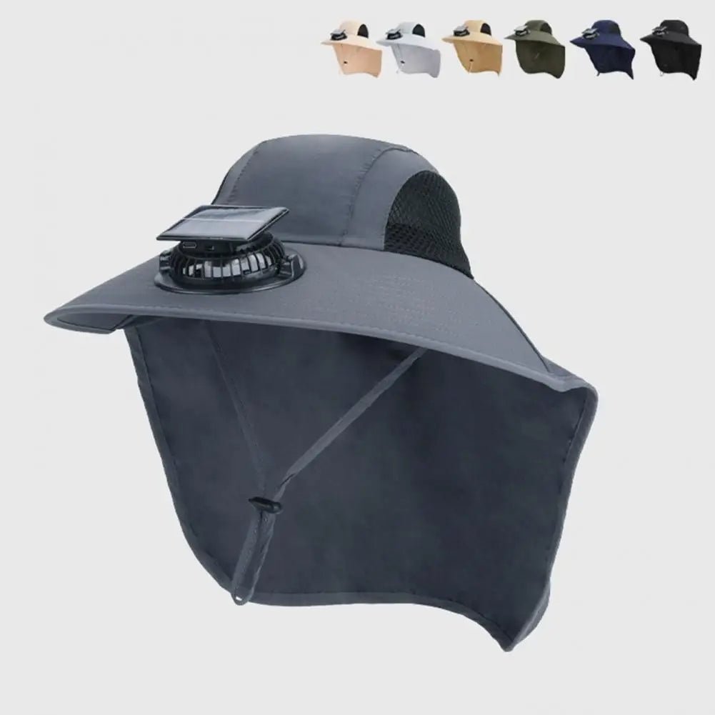 Solar Fan Hat with Wide Brim UV Protection - My Good Buys - Solar Fan Hat with Wide Brim UV Protection