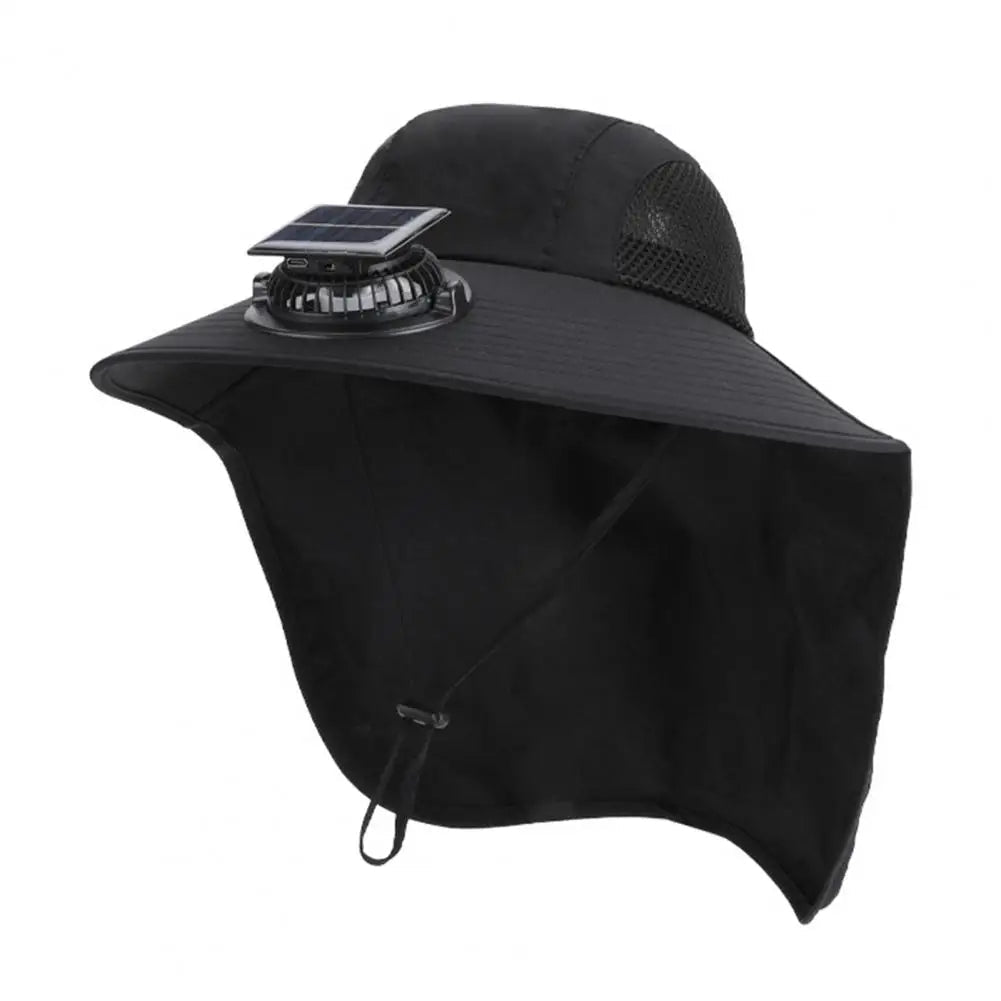 Solar Fan Hat with Wide Brim UV Protection - My Good Buys - Solar Fan Hat with Wide Brim UV Protection
