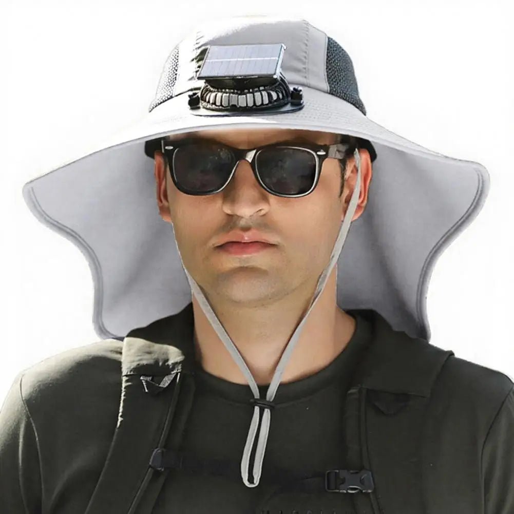 Solar Fan Hat with Wide Brim UV Protection - My Good Buys - Solar Fan Hat with Wide Brim UV Protection