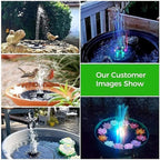 Solar Fountain with 60 LED Lights - My Good Buys - Solar Fountain with 60 LED Lights