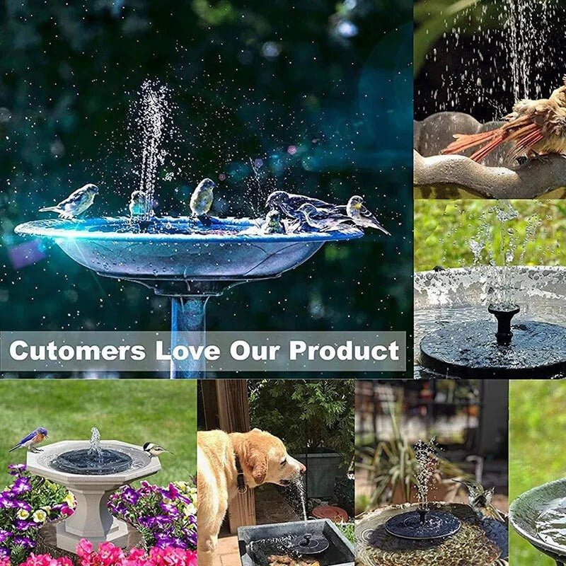 Solar Fountain with 60 LED Lights - My Good Buys - Solar Fountain with 60 LED Lights