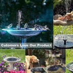 Solar Fountain with 60 LED Lights - My Good Buys - Solar Fountain with 60 LED Lights