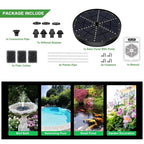 Solar Fountain with 60 LED Lights - My Good Buys - Solar Fountain with 60 LED Lights