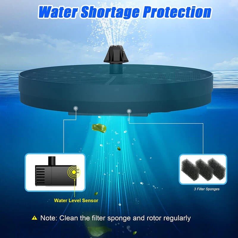 Solar Fountain with 60 LED Lights - My Good Buys - Solar Fountain with 60 LED Lights