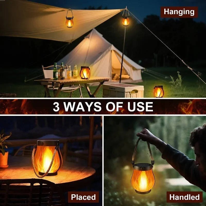 Solar Outdoor Porch Flame Lanterns - My Good Buys - Solar Outdoor Porch Flame Lanterns