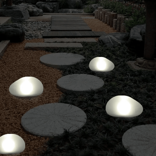 Solar Pebble ABS Sandblasted LED Outdoor Landscape Glass Light - My Good Buys - Solar Pebble ABS Sandblasted LED Outdoor Landscape Glass Light