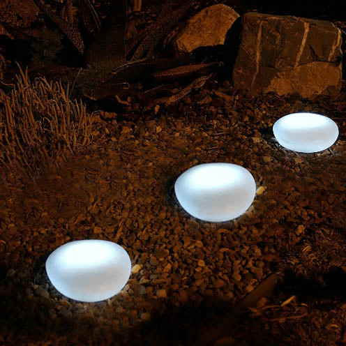 Solar Pebble ABS Sandblasted LED Outdoor Landscape Glass Light - My Good Buys - Solar Pebble ABS Sandblasted LED Outdoor Landscape Glass Light
