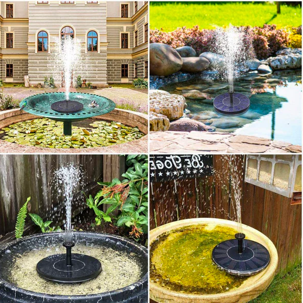 Solar-Powered Garden Fountain Pump - My Good Buys - Solar-Powered Garden Fountain Pump