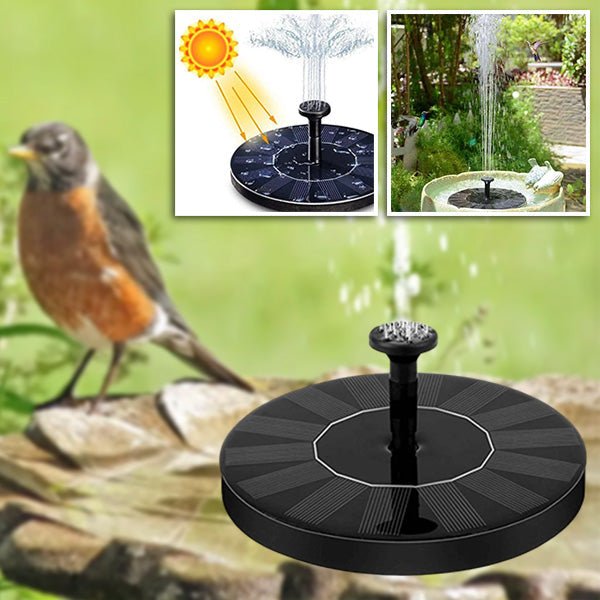 Solar-Powered Water Fountain - My Good Buys - Solar-Powered Water Fountain