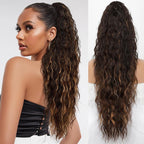 💜2025 NEW IN 💜Curly Wavy Frizzy Hair Extension with Ponytail