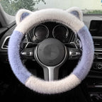 Universal Non-slip Soft Cute Cat Ears Plush Steering Wheel Cover