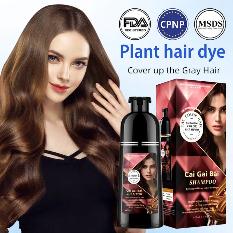 ⏳Time-Limited Special⏰ 3-in-1 Hair Coloring Shampoo, Plant Extracts for Vibrant Hair