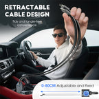 ⚡✨ Ultra-fast 4-in-1 Car Charger 90W – With Retractable Cables & Ambient Starlight 🚗🌌