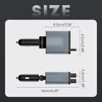 ⚡✨ Ultra-fast 4-in-1 Car Charger 90W – With Retractable Cables & Ambient Starlight 🚗🌌