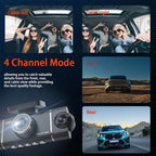 🏆50% Off!🚗4-Channel HD Dashcam with Front Interior Rear Recording🎥